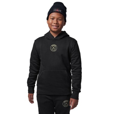 Jordan Paris Saint-Germain Μαύρο - Παιδική Μπλούζα Φούτερ Με Κουκούλα