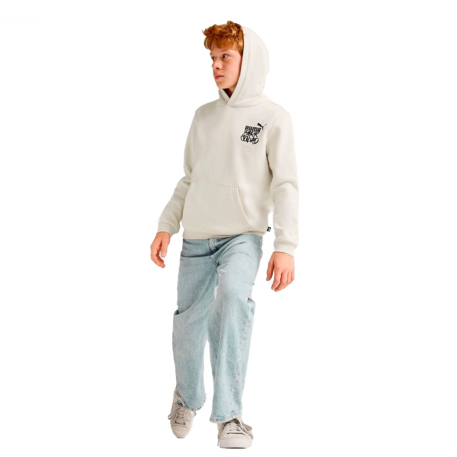 PUMA ESS+ MID 90S HOODIE FL B 681877-87 Ecru