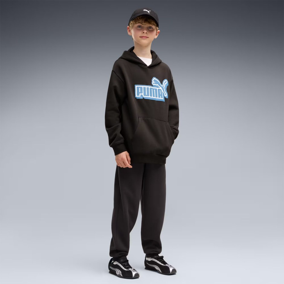 Παιδικό Φούτερ Μαύρο - PUMA Essentials Logo Lab Relaxed