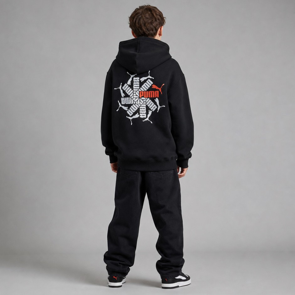 Παιδικό Φούτερ Μαύρο - PUMA Essentials Logo Lab 
