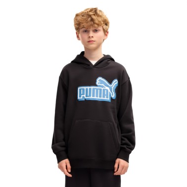 Παιδικό Φούτερ Μαύρο - PUMA Essentials Logo Lab Relaxed