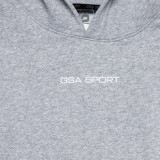 GSA SPORT LOGO HOODIE (BRUSHED) 28-3404-GREY MELANGE Grey Image 1