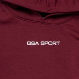 GSA SPORT LOGO HOODIE (BRUSHED) 28-3404-OXBLOOD Βordeaux Image 1