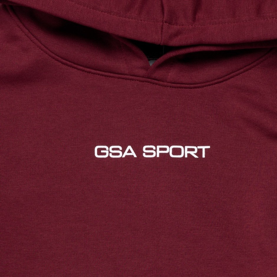 GSA SPORT LOGO HOODIE (BRUSHED) 28-3404-OXBLOOD Βordeaux
