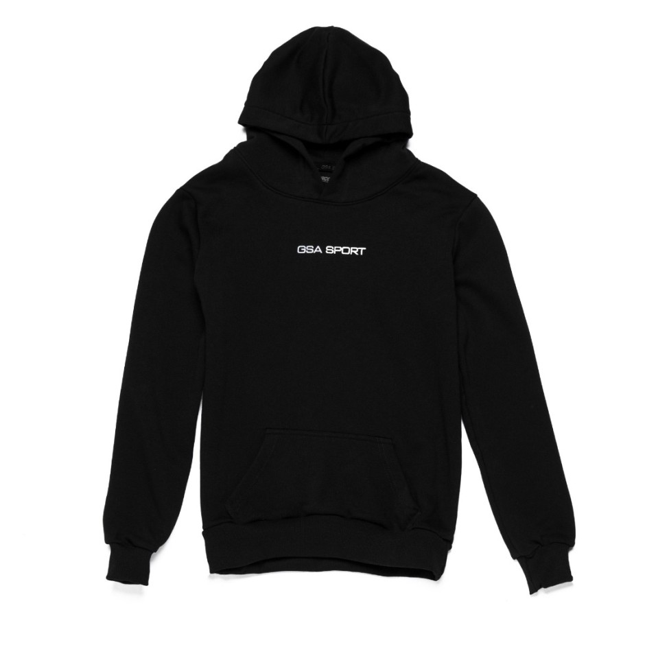 GSA SPORT LOGO HOODIE (BRUSHED) 28-3404-BLACK Black