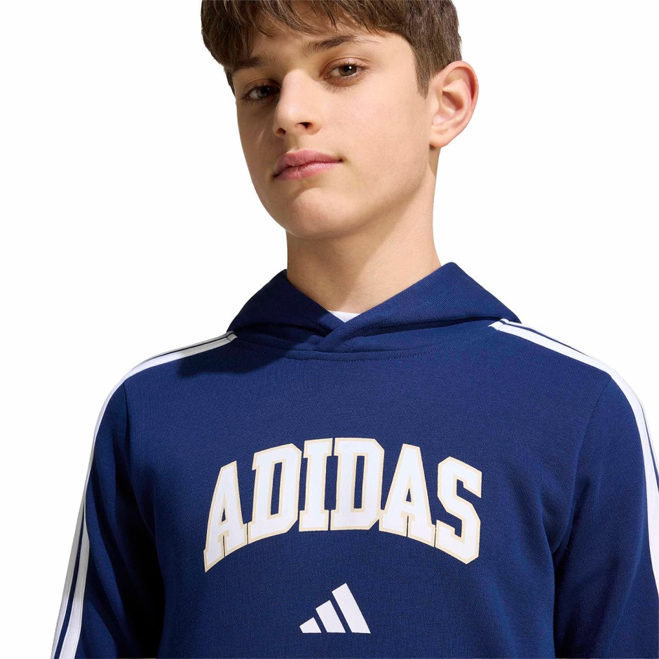 Kids' Hoodie Blue - adidas Sportswear Codes Collegiate Graphic