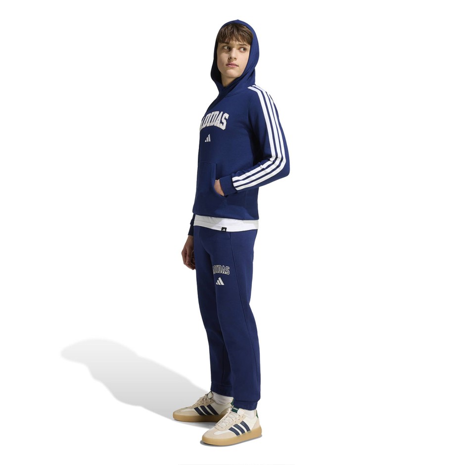 Kids' Hoodie Blue - adidas Sportswear Codes Collegiate Graphic