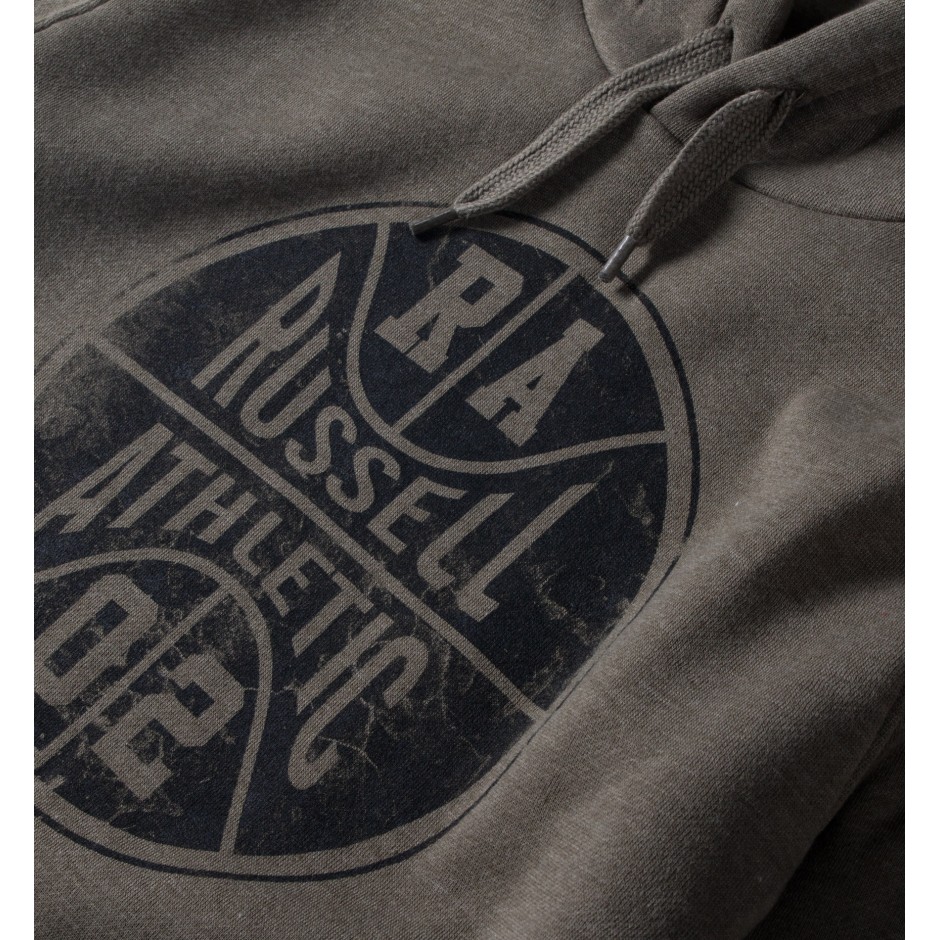 RUSSELL ATHLETIC PULL OVER WASHED GRAPHIC HOODIE A7-912-2-257 Χακί