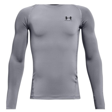 Kids' Long-Sleeve Training Top Grey - Under Armour HeatGear Armour