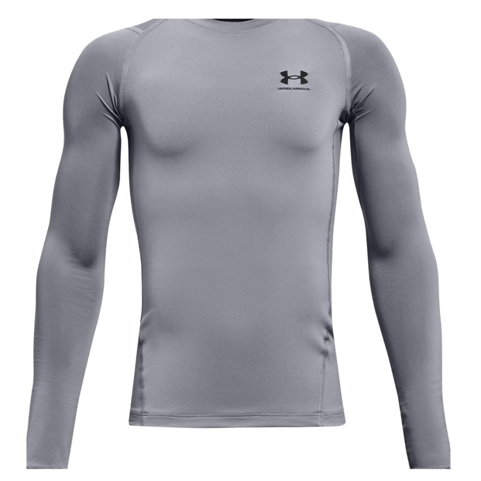 Kids' Long-Sleeve Training Top Grey - Under Armour HeatGear Armour