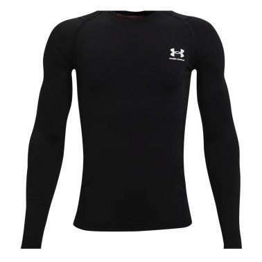 Kids' Long-Sleeve Training Top Black - Under Armour HeatGear Armour