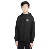 Nike Sportswear Windrunner Μαύρο - Παιδικό Αντιανεμικό Μπουφάν  Εικόνα 