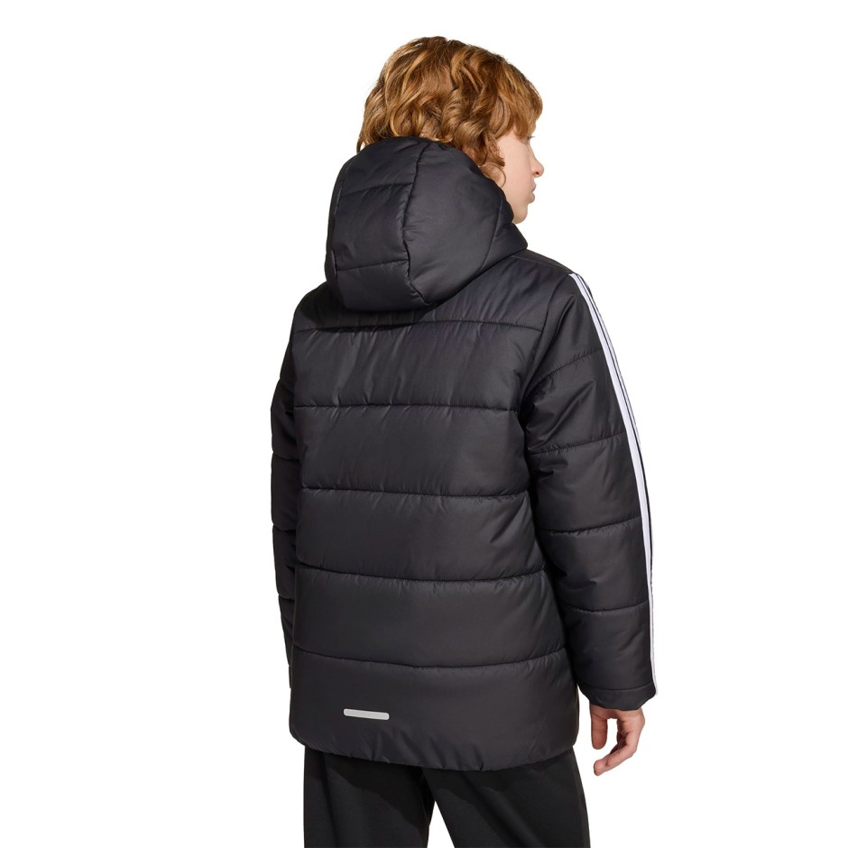 Παιδικό Μπουφάν Μαύρο - adidas Sportswear Essentials 3-Stripes Padded