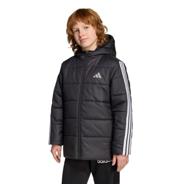 Παιδικό Μπουφάν Μαύρο - adidas Sportswear Essentials 3-Stripes Padded