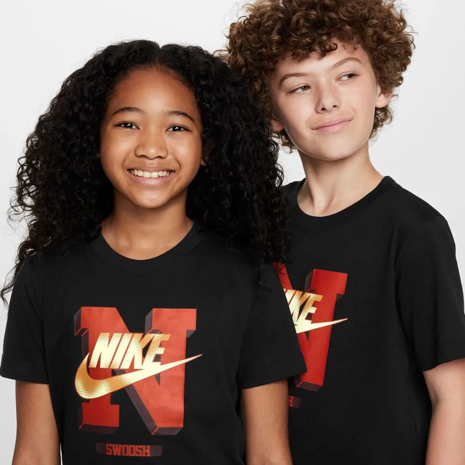 NIKE K NSW TEE FUTURA HBR SSNL FZ5125-010 Black