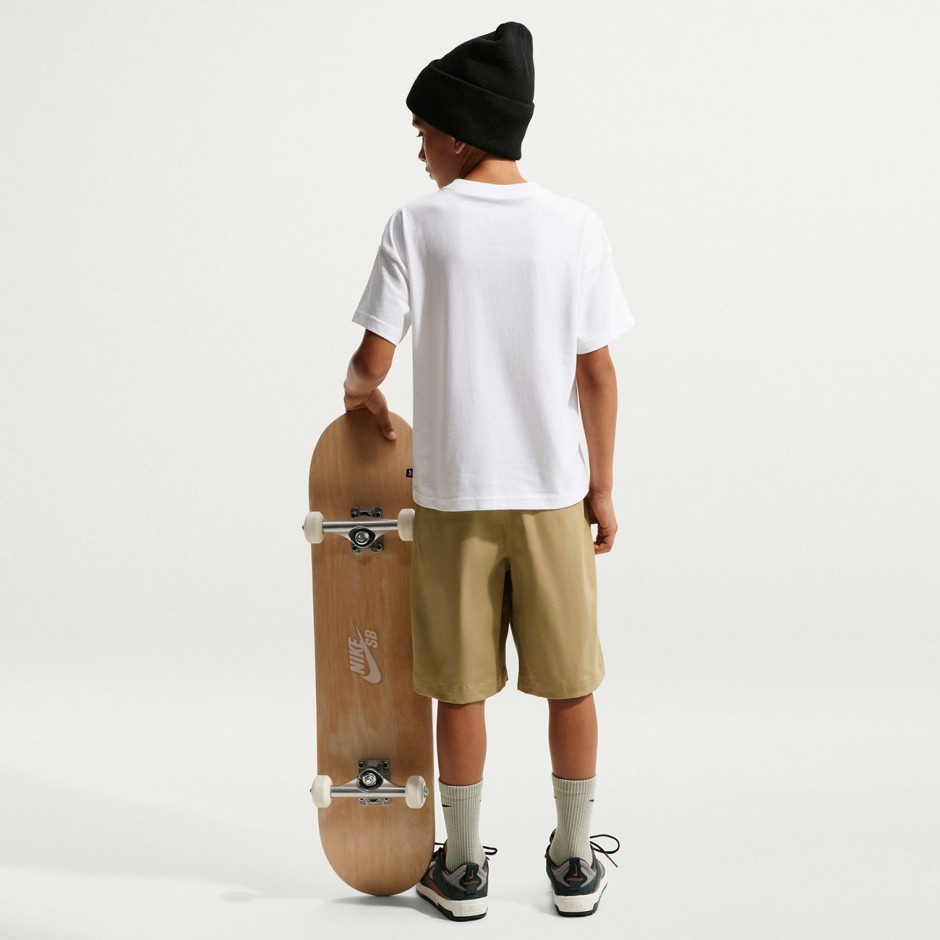 Παιδική Κοντομάνικη Μπλούζα Λευκή - Nike SB