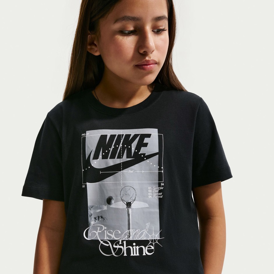 Kids' T-Shirt Black - Nike Sportswear