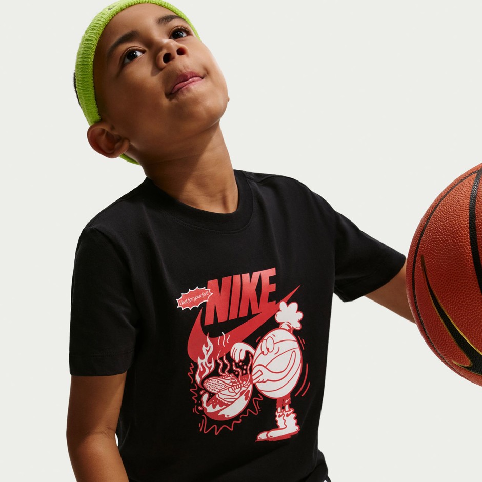Παιδική Κοντομάνικη Μπλούζα Μαύρη - Nike Sportswear