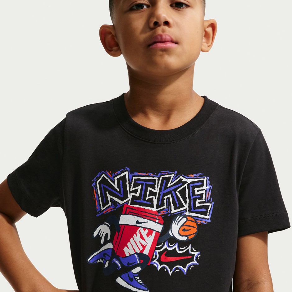 Παιδική Κοντομάνικη Μπλούζα Μαύρη - Nike Sportswear
