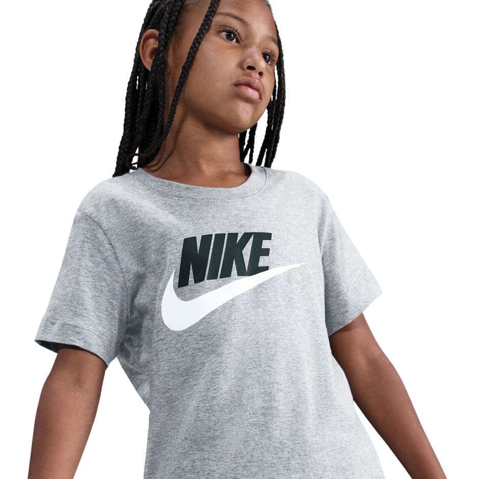 Παιδική Κοντομάνικη Μπλούζα Γκρι - Nike Sportswear