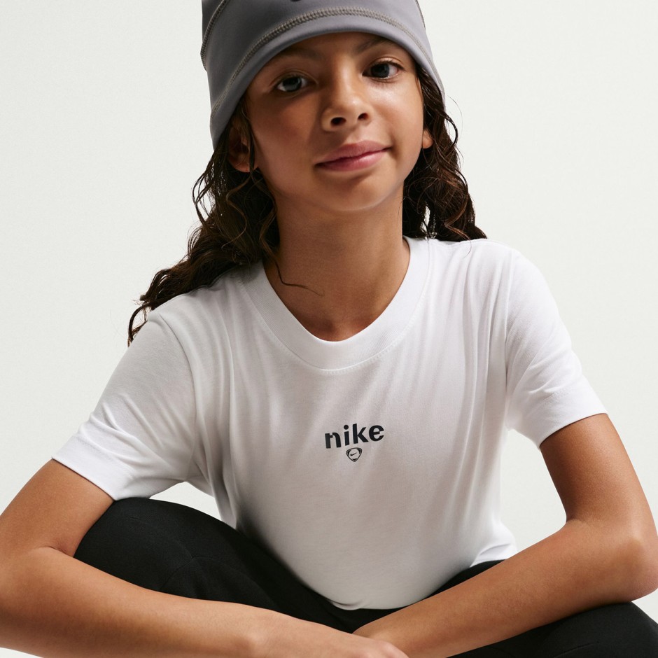 Παιδική Κοντομάνικη Μπλούζα Λευκή - Nike