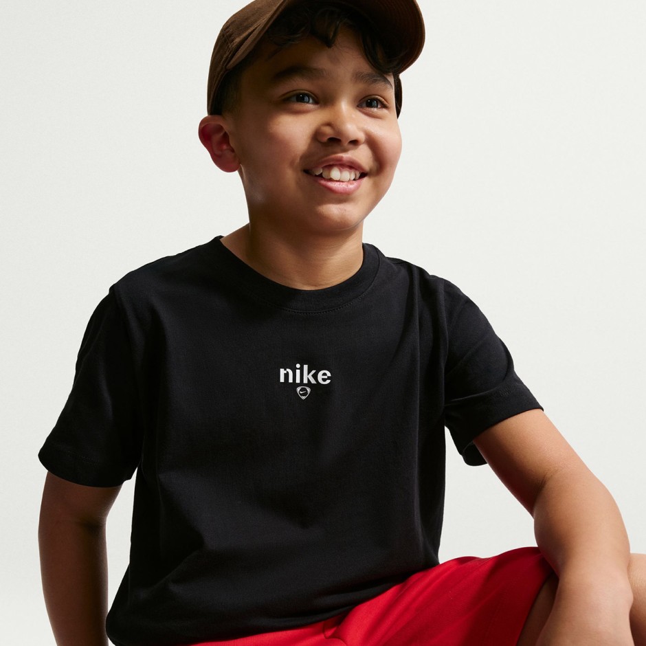 Παιδική Κοντομάνικη Μπλούζα Μαύρη - Nike 
