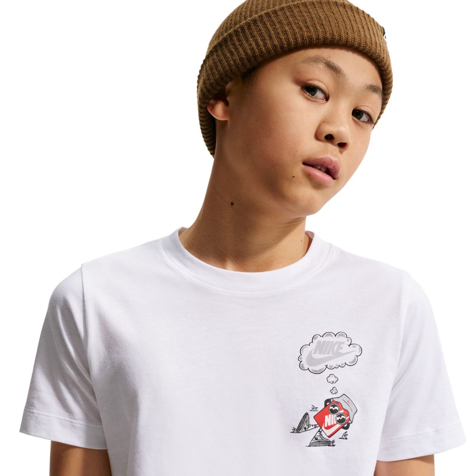 Παιδική Κοντομάνικη Μπλούζα Λευκή - Nike Sportswear