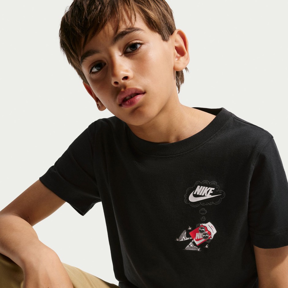 Παιδική Κοντομάνικη Μπλούζα Μαύρη - Nike Sportswear