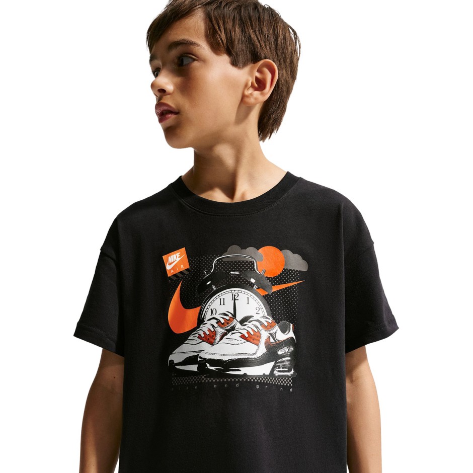 Παιδική Κοντομάνικη Μπλούζα Μαύρη - Nike Sportswear