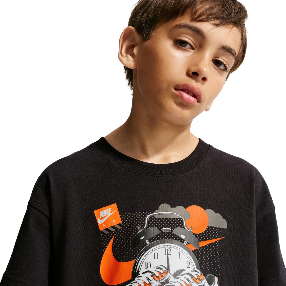 Παιδική Κοντομάνικη Μπλούζα Μαύρη - Nike Sportswear