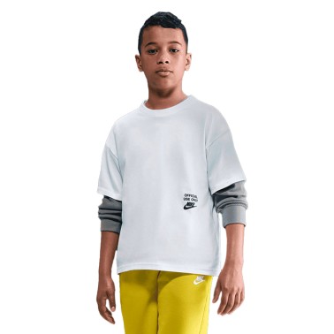 Παιδική Κοντομάνικη Μπλούζα Λευκή - Nike Sportswear Remix