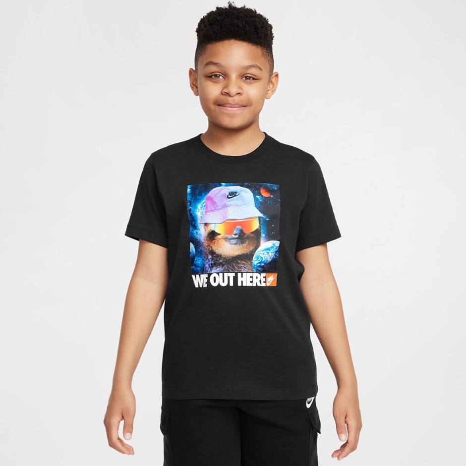 NIKE K NSW TEE TD SLOTH HQ3228-010 Black