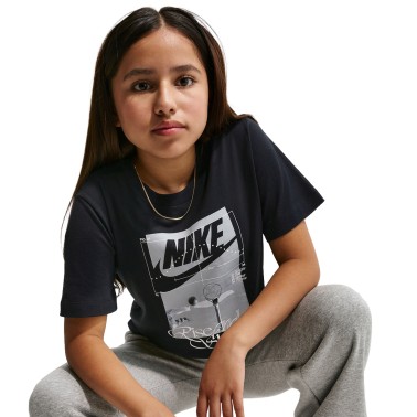 Παιδική Κοντομάνικη Μπλούζα Μαύρη - Nike Sportswear