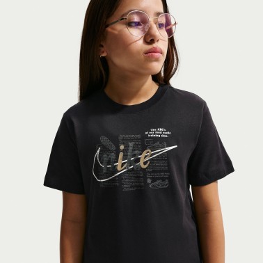 Παιδική Κοντομάνικη Μπλούζα Μαύρη - Nike Sportswear Club