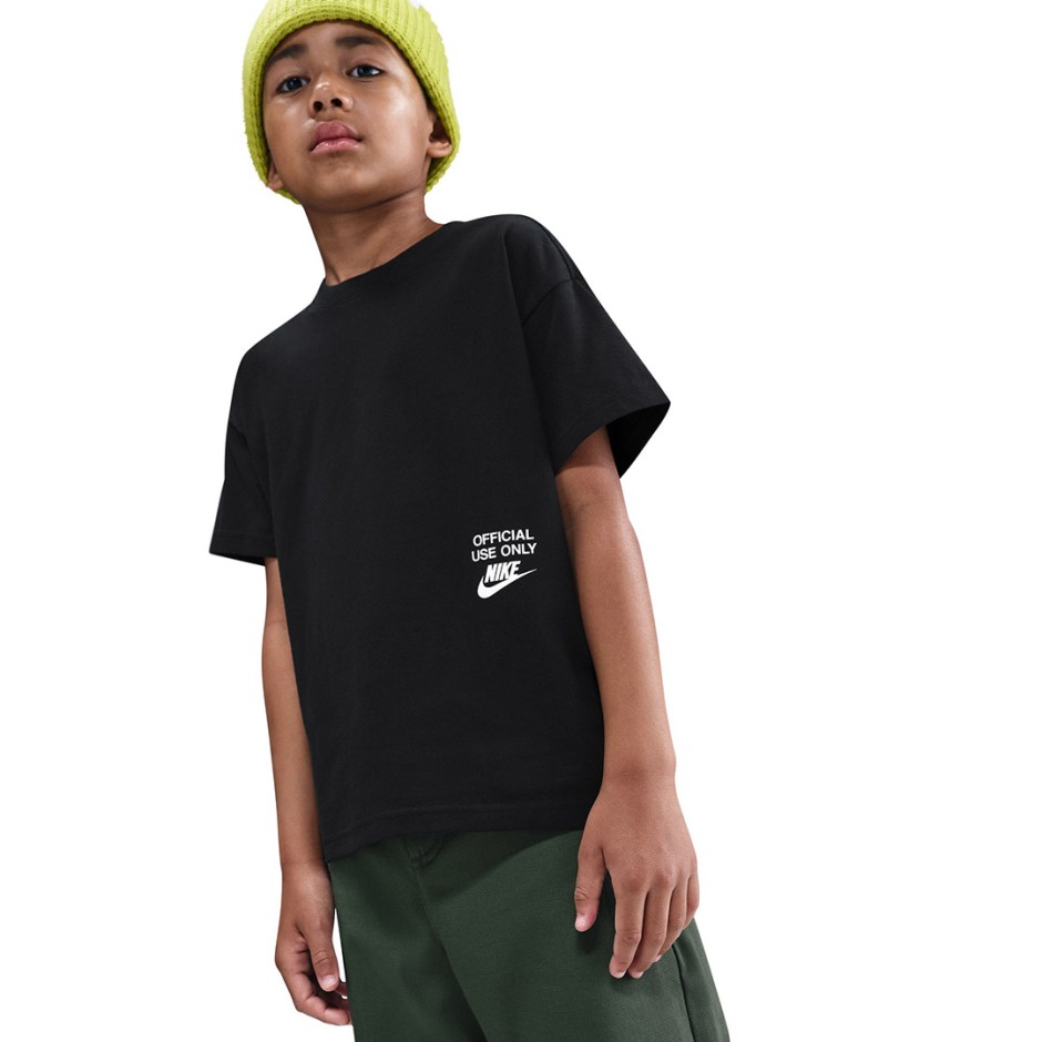 Παιδική Κοντομάνικη Μπλούζα Μαύρη - Nike Sportswear Remix