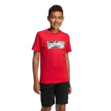 Kids' T-Shirt Red - adidas Sportswear Camo Linear Graphic Image 