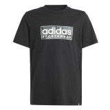 Παιδική Κοντομάνικη Μπλούζα Μαύρη - adidas Performance Camo Linear Graphic Εικόνα 