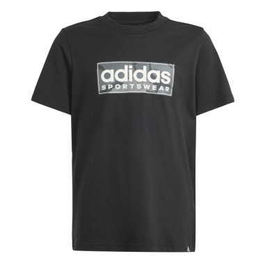 Παιδική Κοντομάνικη Μπλούζα Μαύρη - adidas Performance Camo Linear Graphic