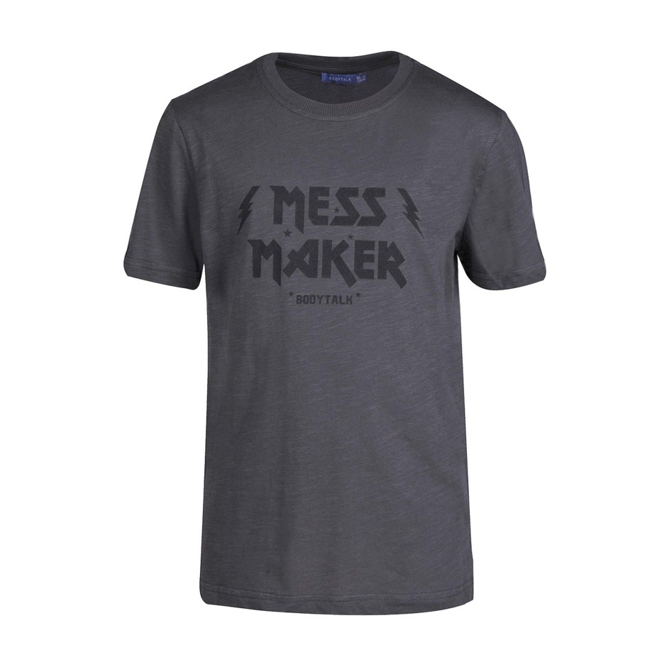 BODYTALK "MESS MAKER" BOYS' TEE 1191-751328-05001 Anthracite