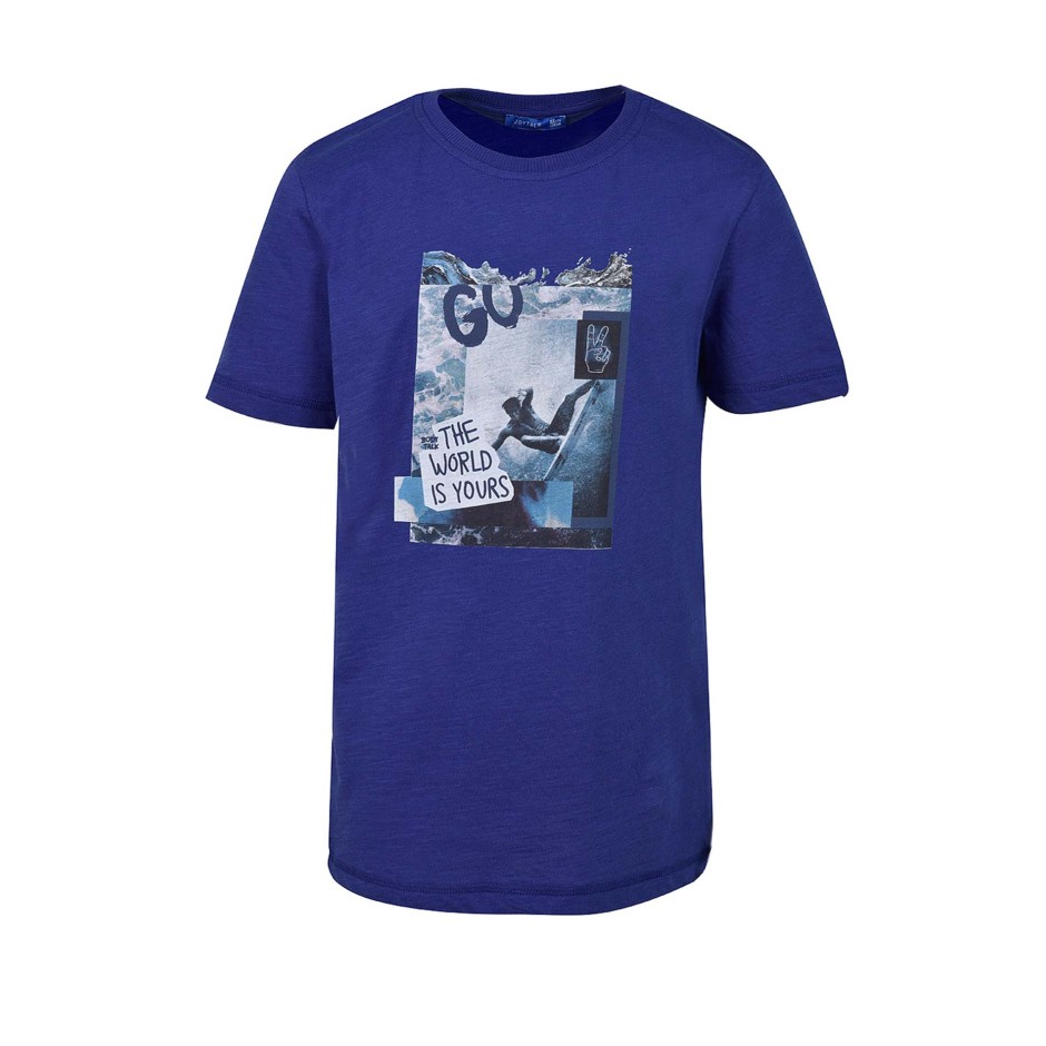 BODYTALK "THE WORLD IS YOURS" BOYS' TEE 1191-751128-00318 ΜΠΛΕ