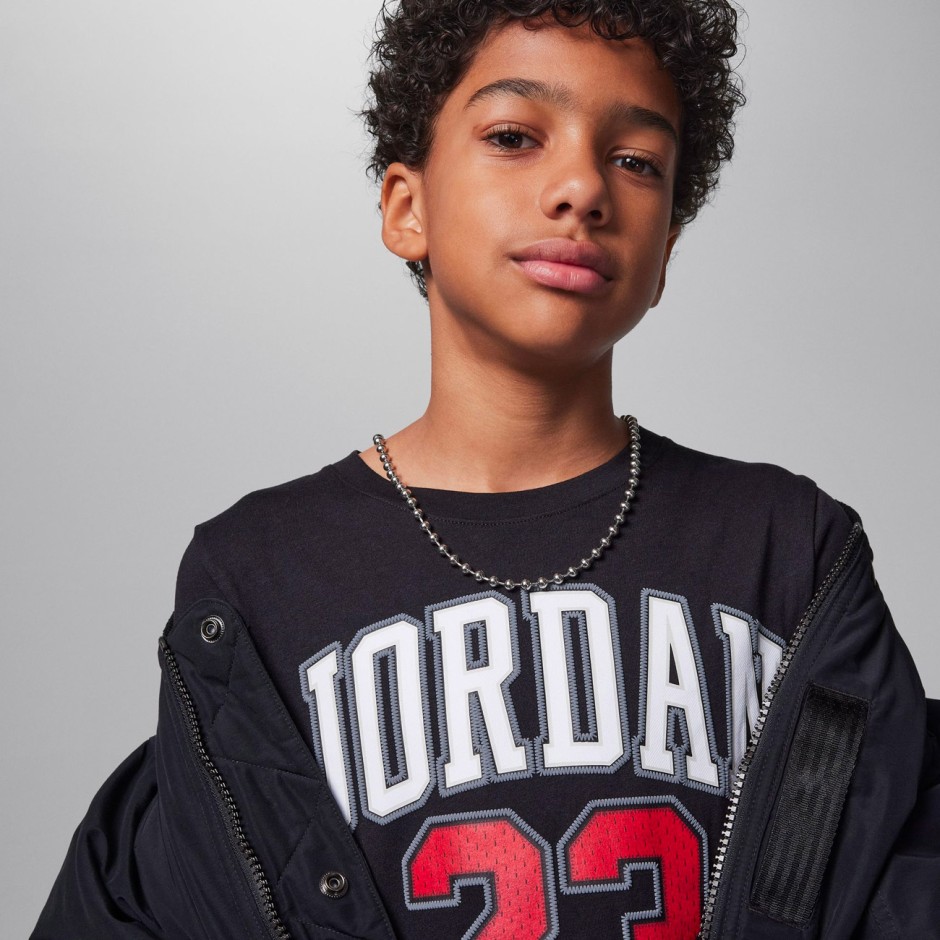 Παιδική Κοντομάνικη Μπλούζα Μαύρη - Jordan Practice Flight