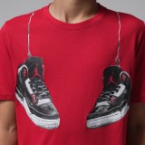 Kids' T-Shirt Red - Jordan AJ3 Shoe Strings  Image 1