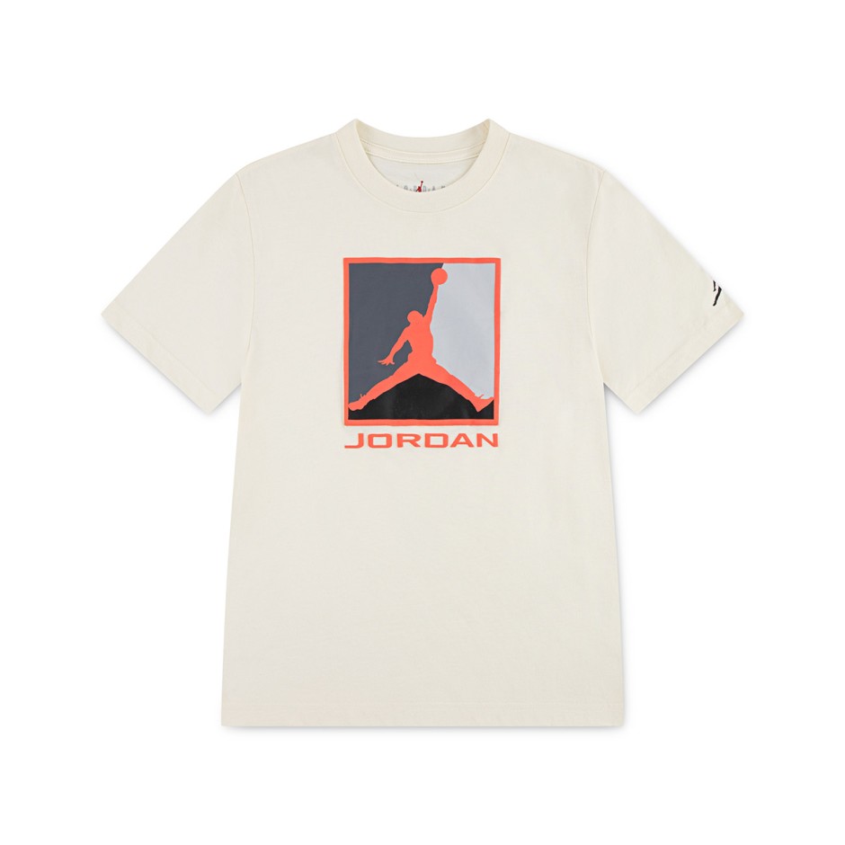 Παιδική Κοντομάνικη Μπλούζα Εκρού - Jordan Essentials Baseline
