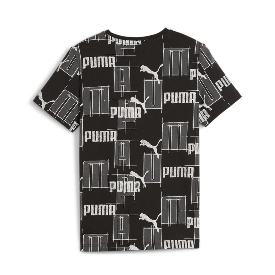 Παιδική Κοντομάνικη Μπλούζα Μαύρη - Puma Essentials+ Logo Lab