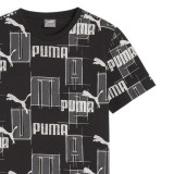 PUMA ESS+ LOGO LAB AOP TEE B 679230-01 Black Image 1