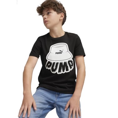 Puma Ess+ MID 90s Μαύρο - Παιδική Κοντομάνικη Μπλούζα