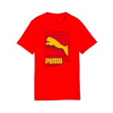 Kids' T-Shirt Red - PUMA Graphic Grid Image 1