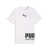 PUMA SPORT GRAPHIC TEE B 692535-02 White Image 