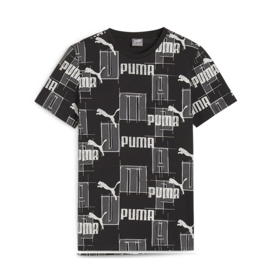 PUMA ESS+ LOGO LAB AOP TEE B 679230-01 Black