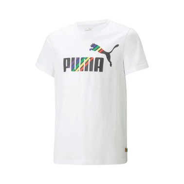 PUMA ESSENTIALS+ LOVE IS LOVE TEE B Λευκό
